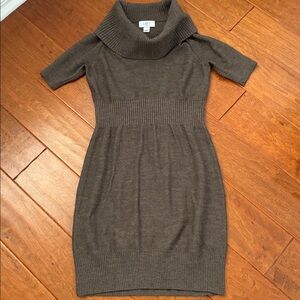 LOFT Taupe Knit Sweater Dress- Petite Small